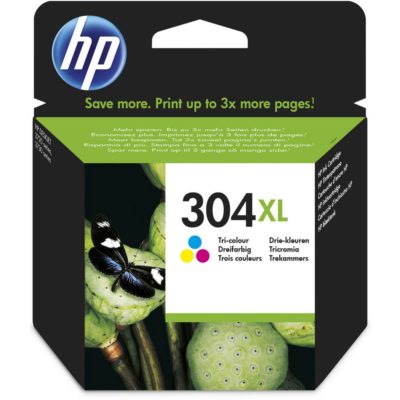 hp 304XL Original High Yield Ink Cartridge, Cyan, Magenta, Yellow, Tri-colour, N9K07AE#UUS